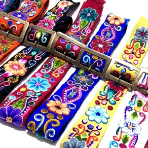Embroidered Floral Peruvian Belt: Handmade Boho Style